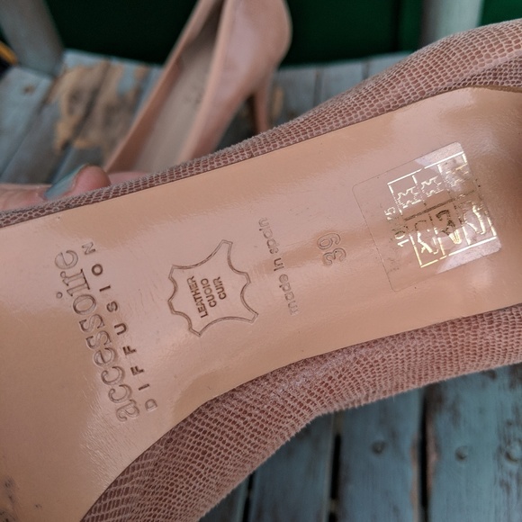 Accessoire Diffusion Nude Leather Heels 9/39 - Picture 4 of 6